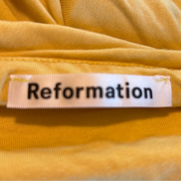 Reformation Yellow dress size large - Picture 3 of 5